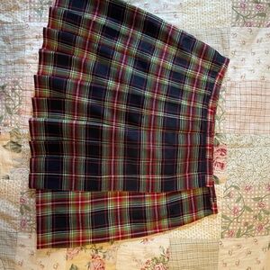 The Limited Red and Green Plaid Skirt